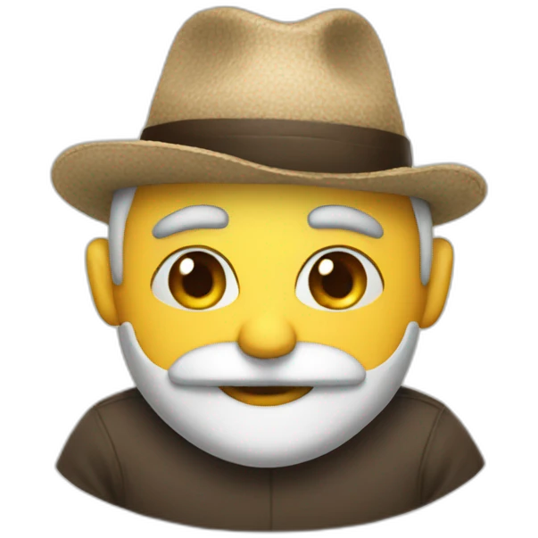 Human haha with hat emoji