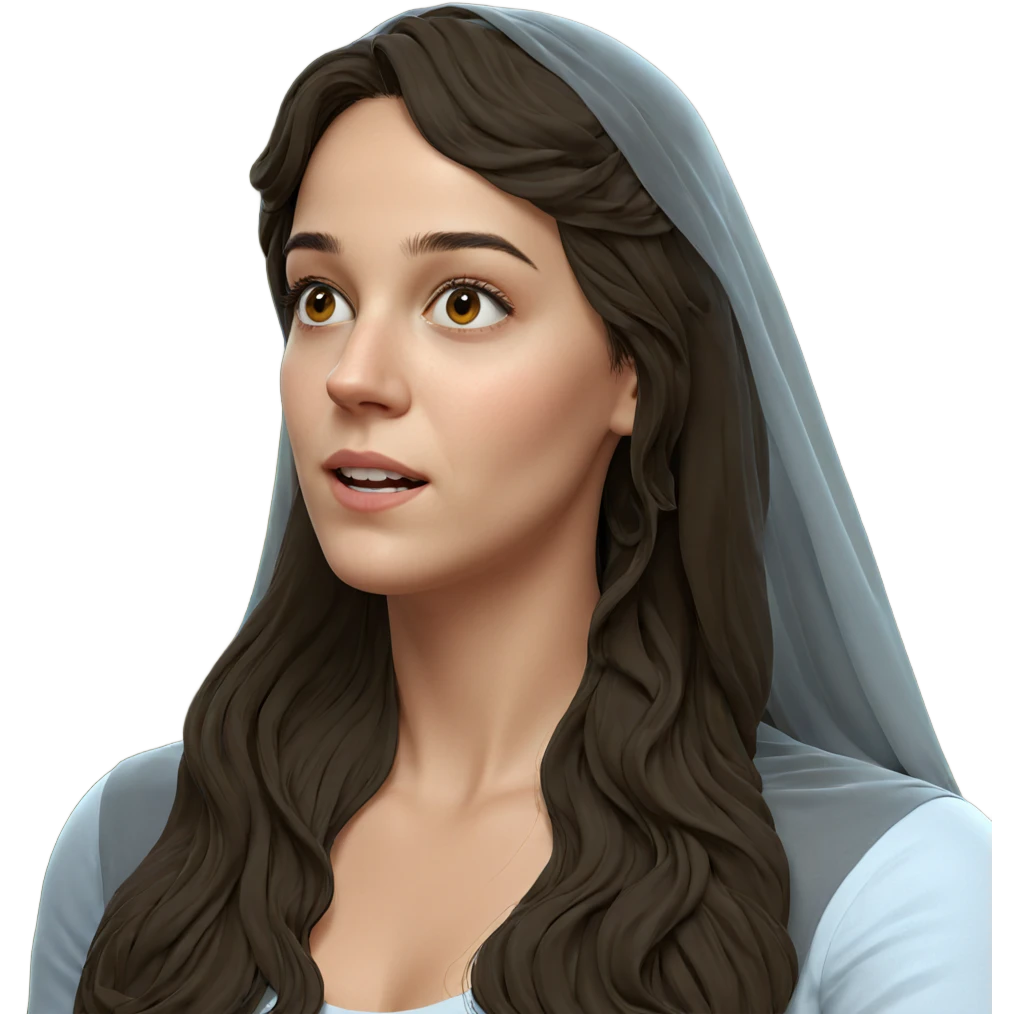 portrait of a girl wearing veil emoji