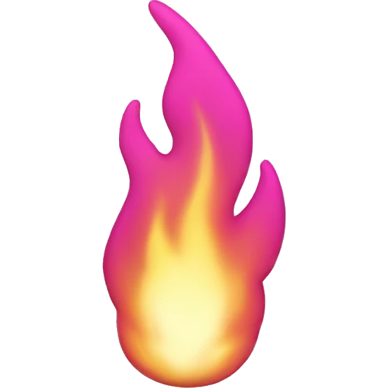 Pink flame emoji