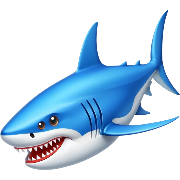 Tiburón con zapatillas deportivas azules emoji