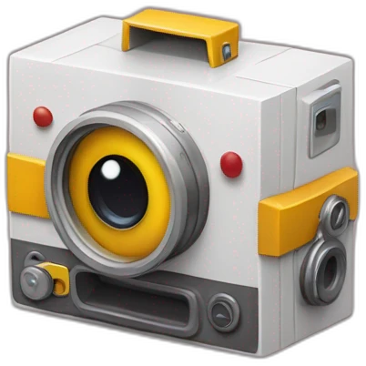 camera dans un cube emoji