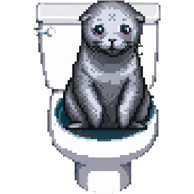 seal sitting on a toilet emoji