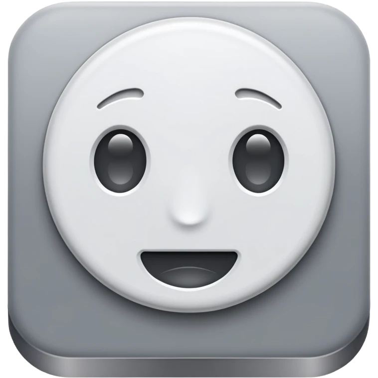 White gray botton emoji