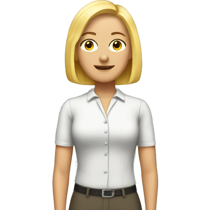 teacher with blonde bob  emoji