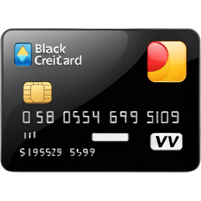black credit card, no text, no numbers emoji