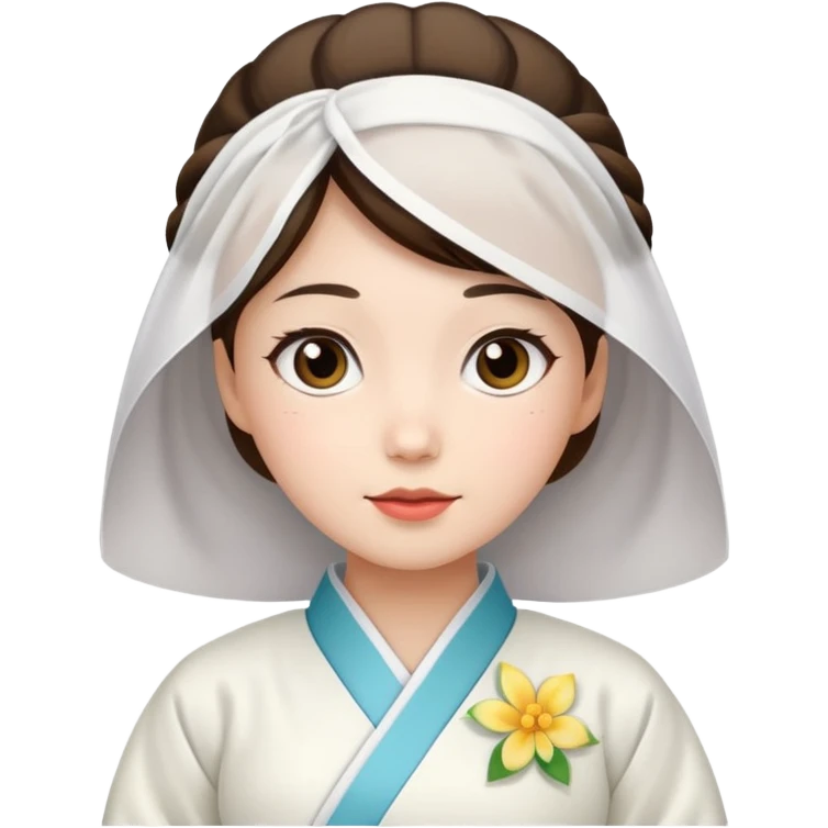 woman in white hanbok emoji