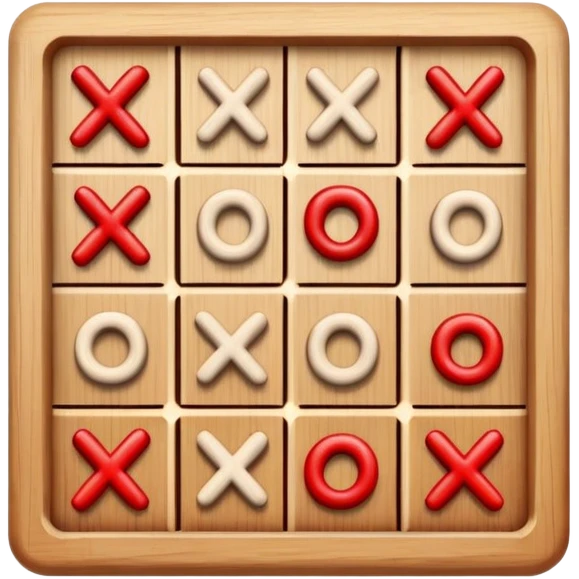 tic-tac-toe game with X and O emoji