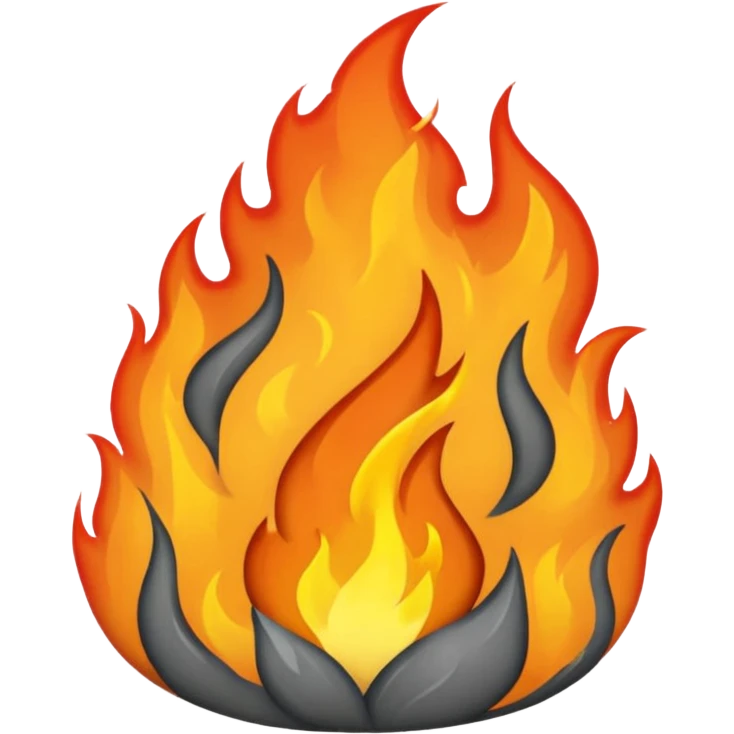  fuego color gris emoji