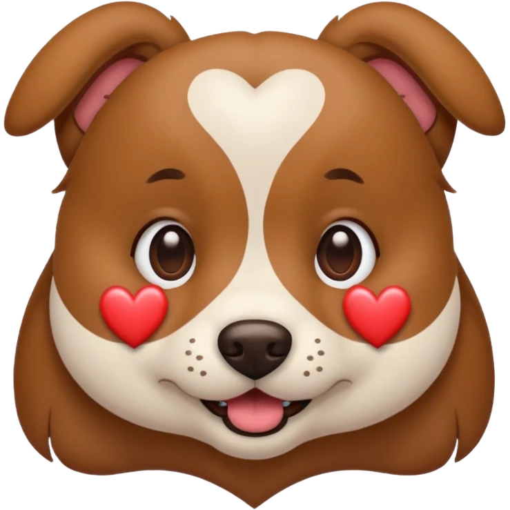 Dog with heart eyes emoji