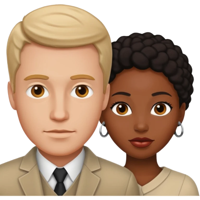 White man black female  emoji