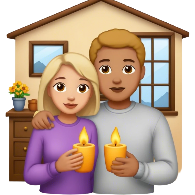 Couple in house emoji