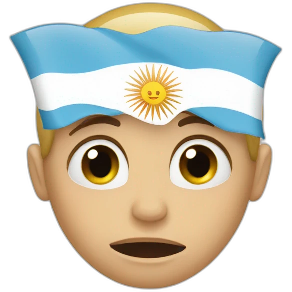 sobbing the argentina flag emoji