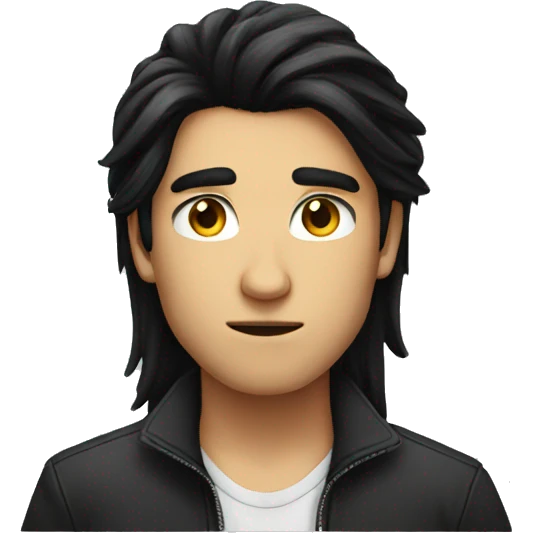 long black hair boy attitude  emoji