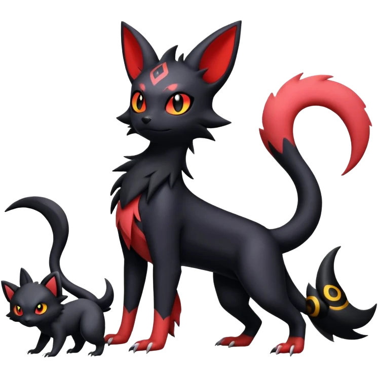 Salandit-Umbreon-Litten-Zorua-Noibat-Fakémon-hybrid-creature (full body)  emoji