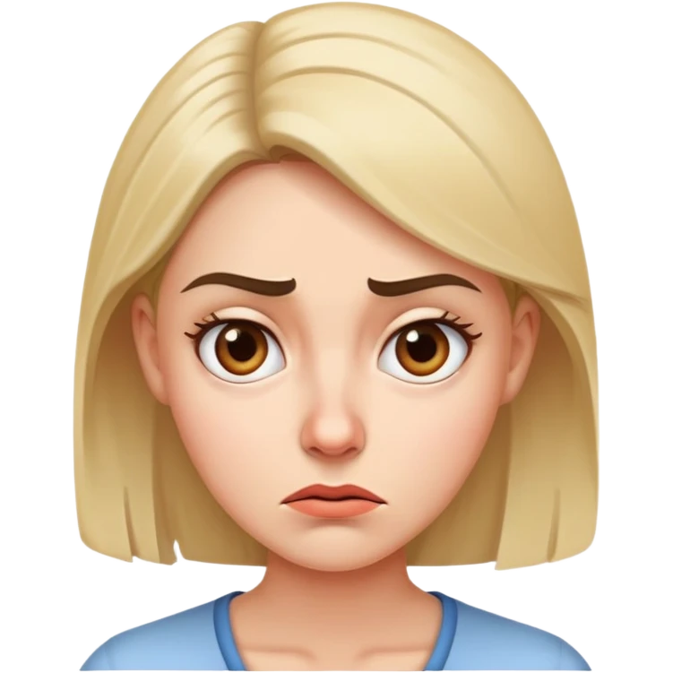 Woman with hand on cheek, confused facial expression with raised eyebrow emoji