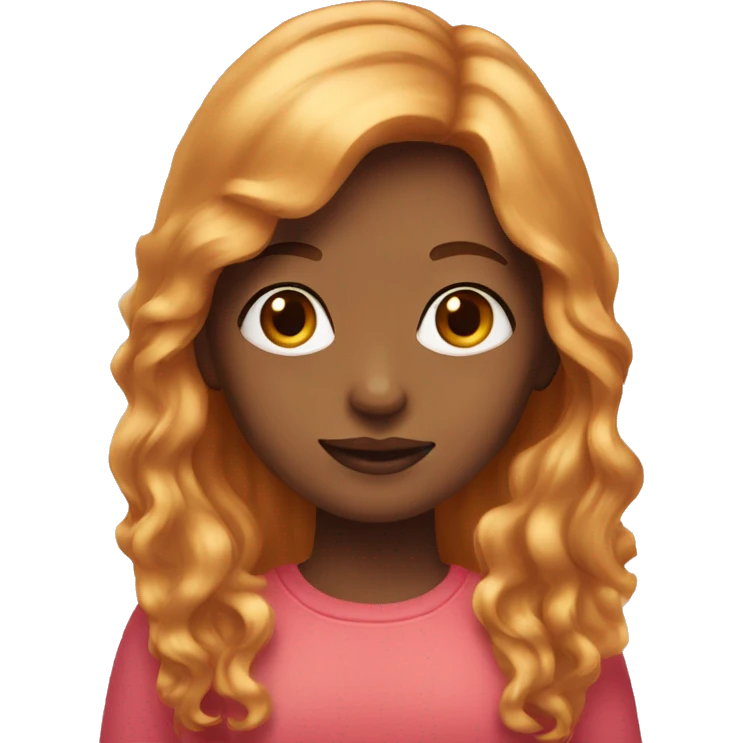 long haired girl with strawberry blonde hair emoji