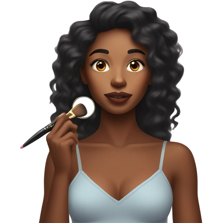 Sza putting on makeup  emoji
