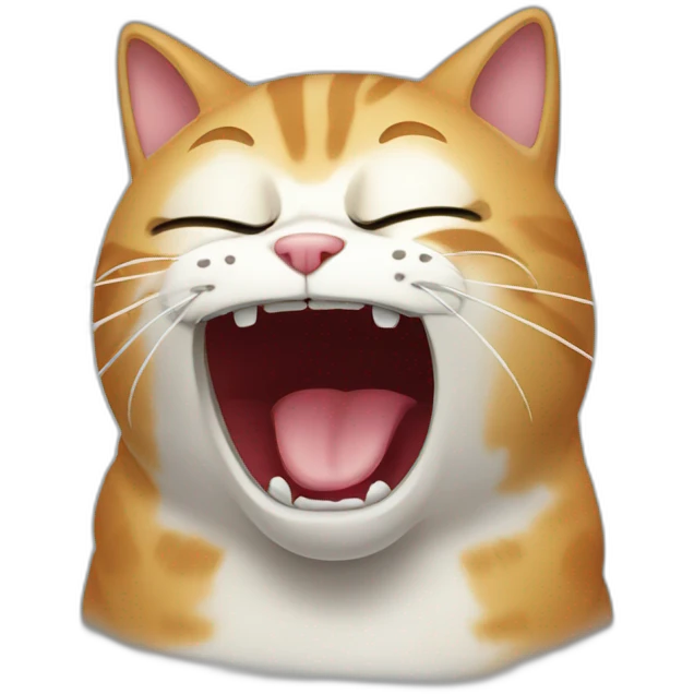 depressed cat screaming emoji