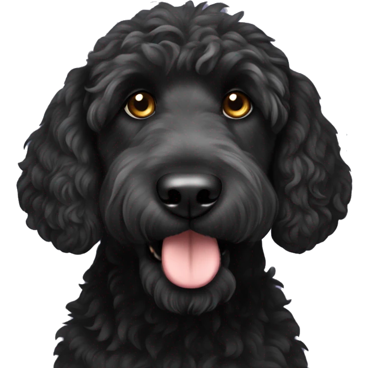 Black Labradoodle  emoji
