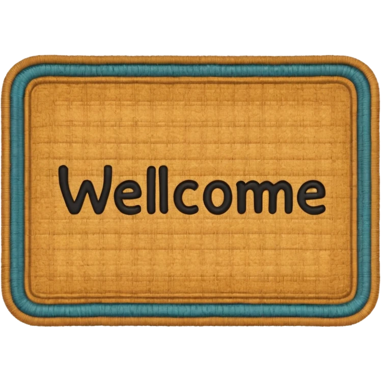 Doormat with welcome  emoji