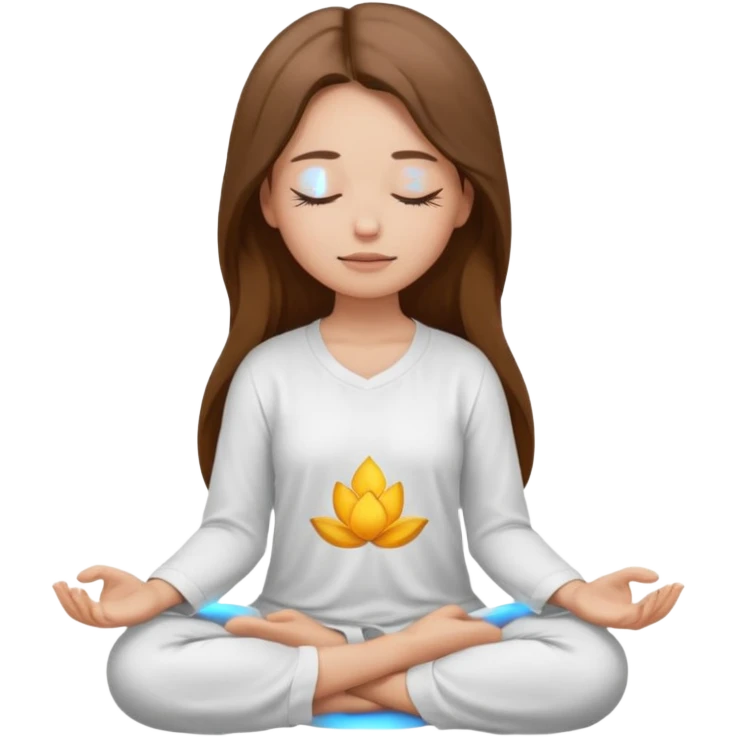 girl meditating emoji