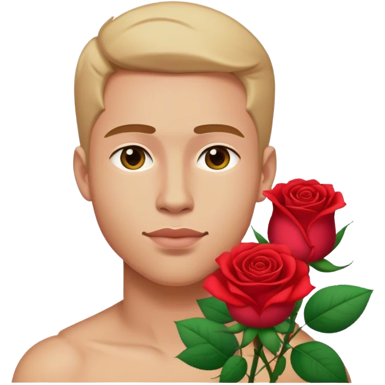 Chad with roses emoji