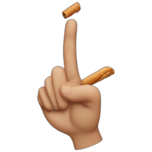 hand and blunt emoji