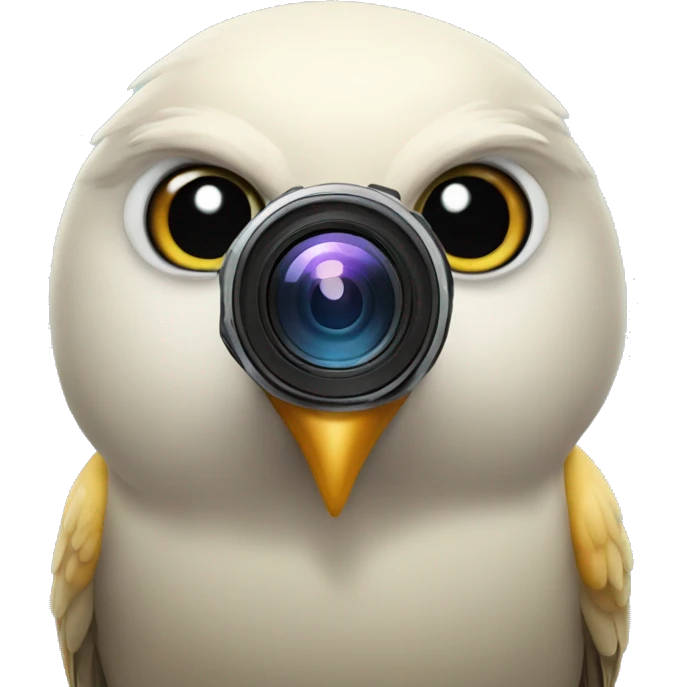 Bird but it has a camera for a head emoji