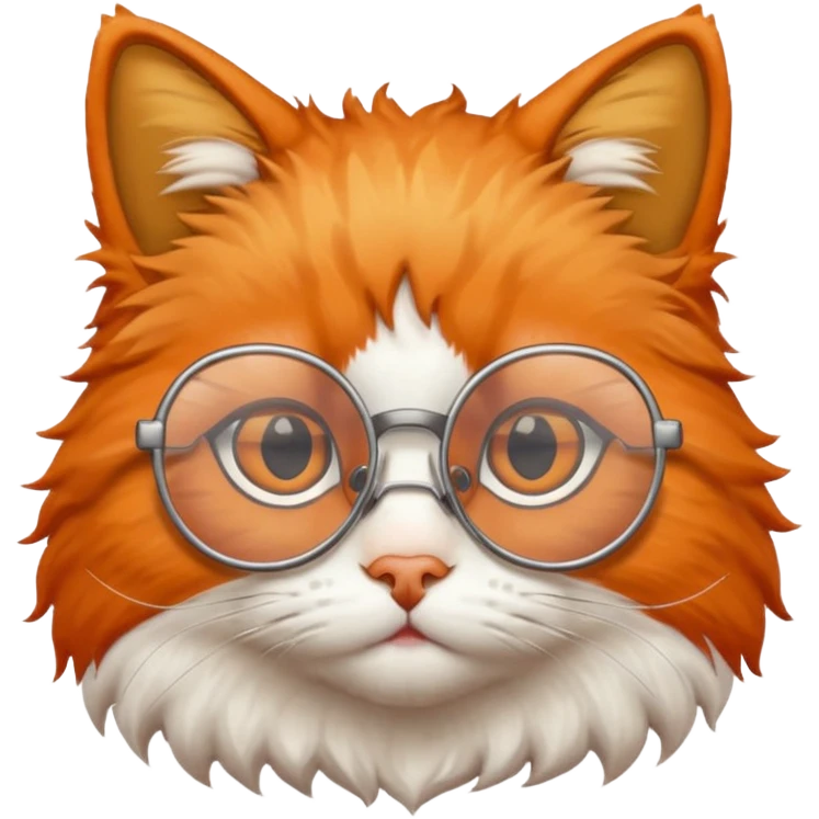 tête de chat avec lunettes emoji