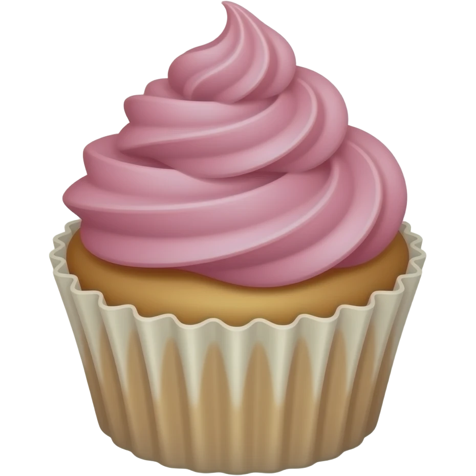 Cupcake with pink icing emoji