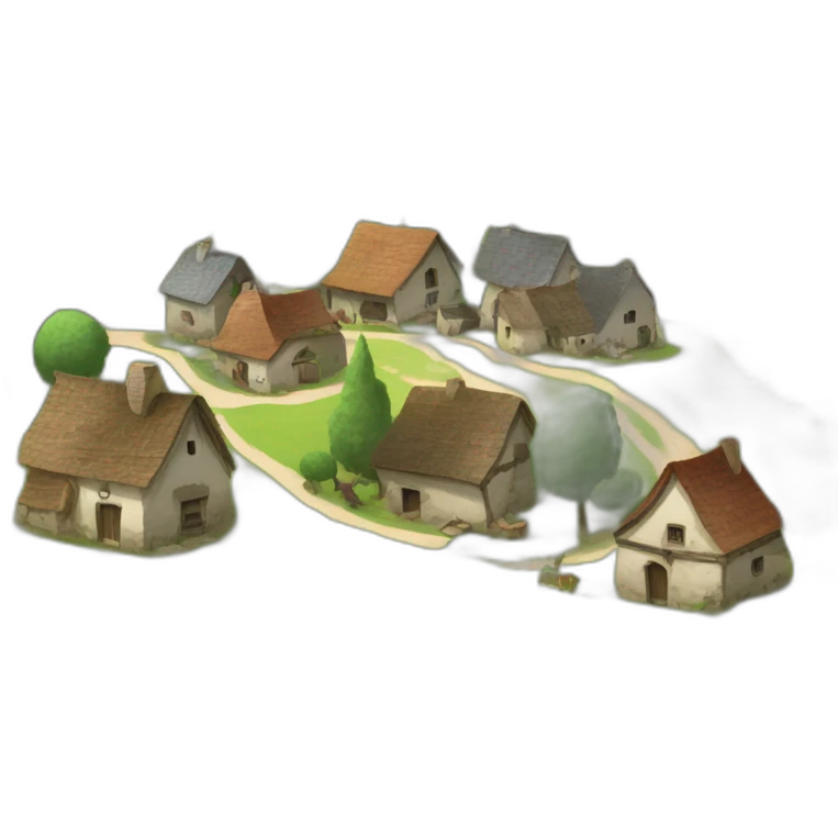 Village au creux des collines emoji
