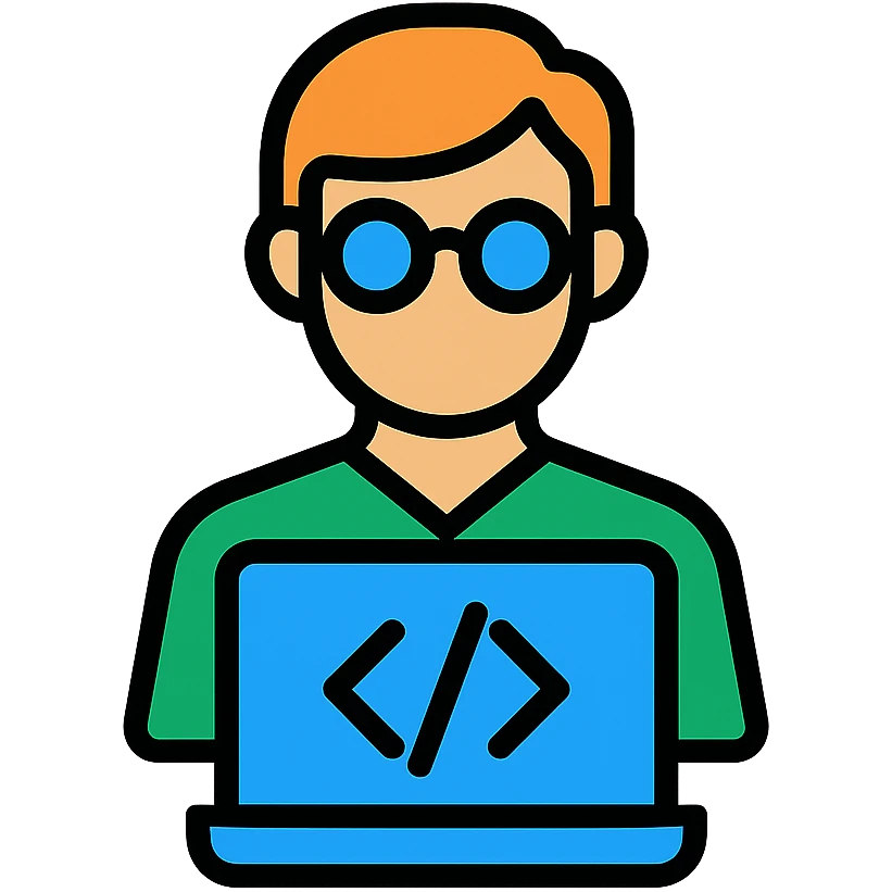 developer icon, clean, modern, minimal, suitable for UI, no text emoji