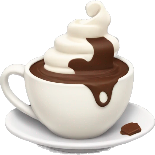 Hot chocolate with cream cup emoji
