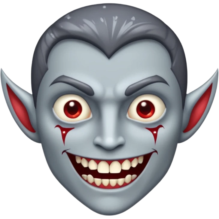 glitter gray dent vampire  emoji