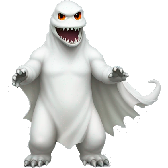 Godzilla dressed as a ghost  emoji
