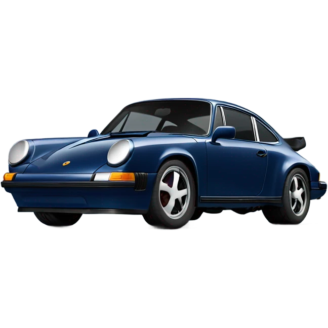 Navy blue Porsche 911 emoji
