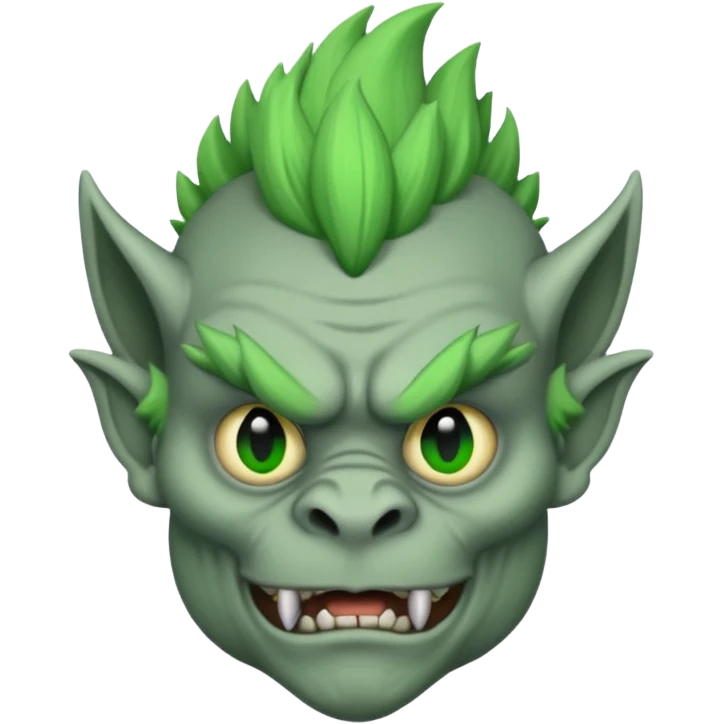 a Gargoyle with green mohawk hair emoji