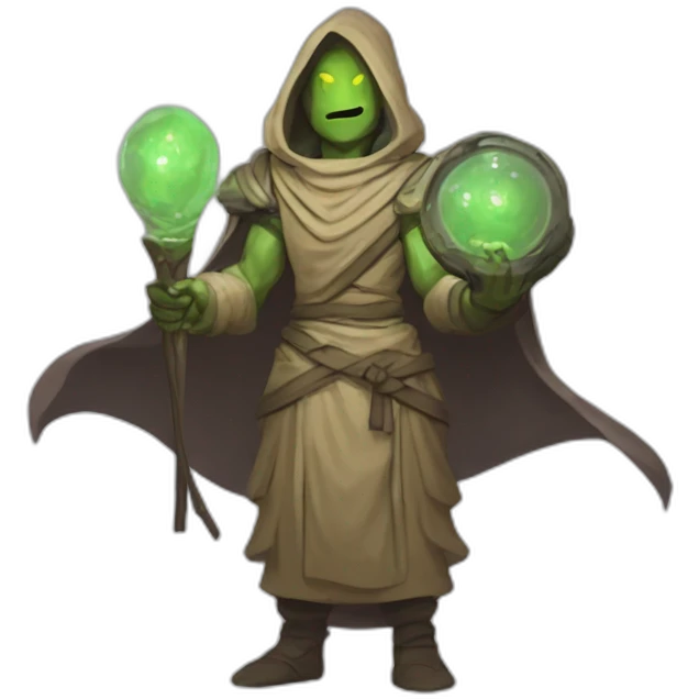 alien monk futuristic roguelike rpg style inspired by slay thee spire emoji