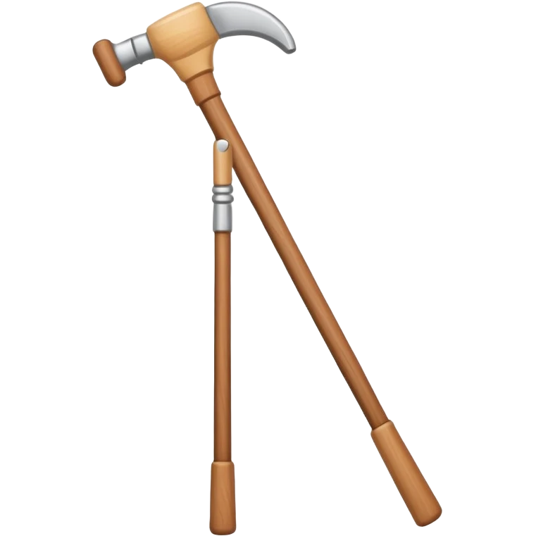 Crutch, cartoon illustration, with clean lines, no face on objects, white background emoji