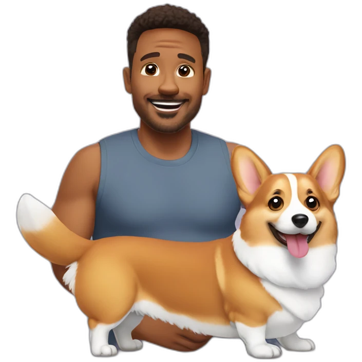 Corgi with big Terry emoji