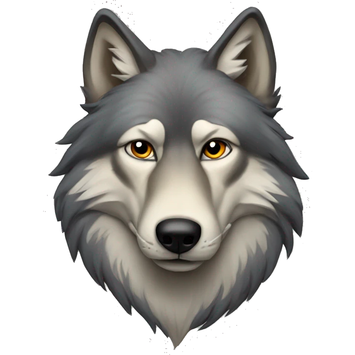 Old wolf portrait  emoji