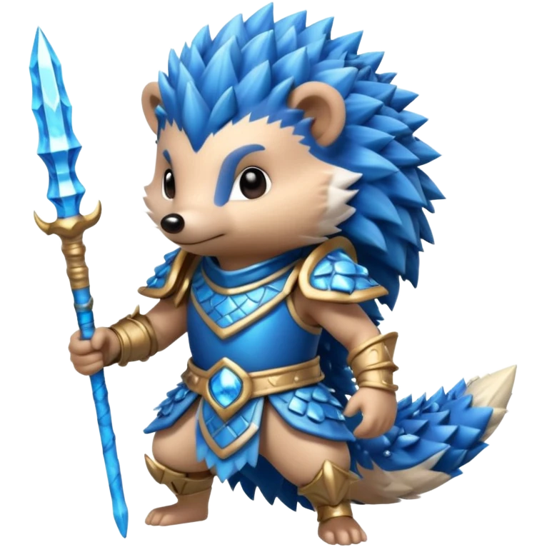 water bender hedgehog warrior emoji