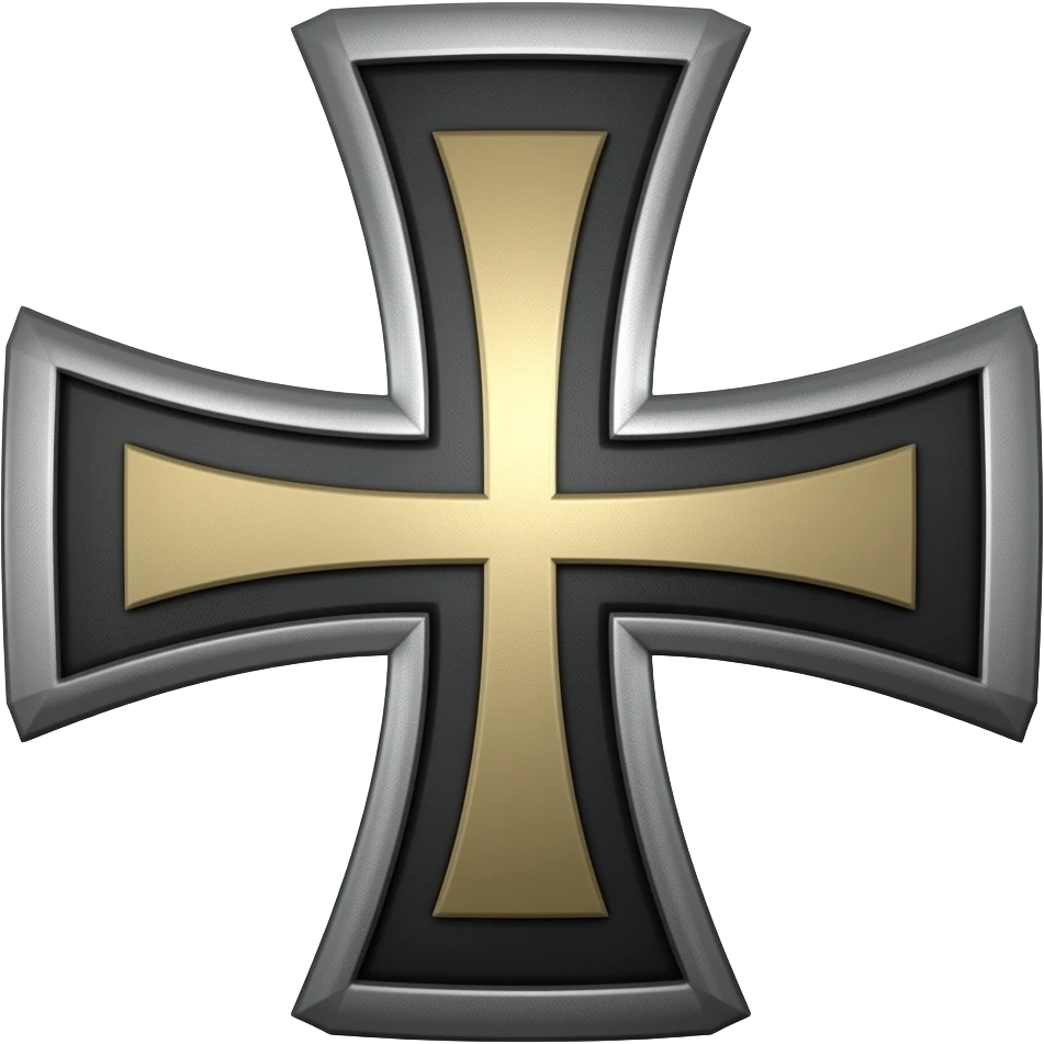 Templar Cross black emoji