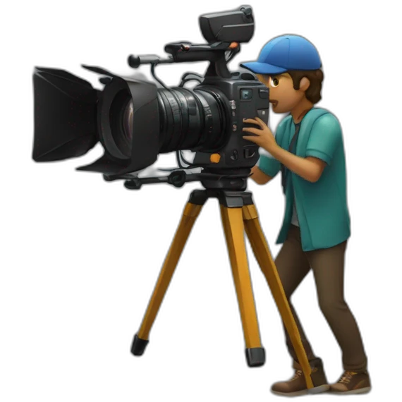 Cinematographer setting up a camera emoji