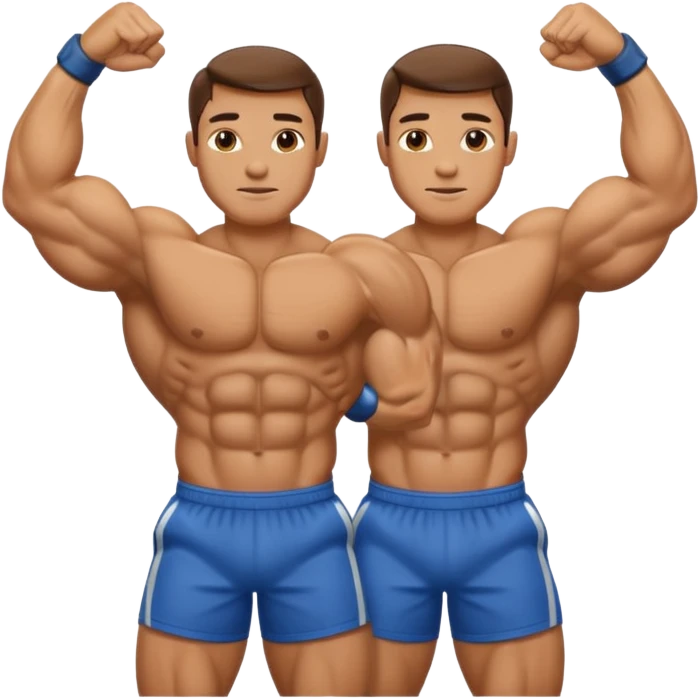 Braço Bíceps Flexionado direito e esquerdo só os braços sem o homem emoji