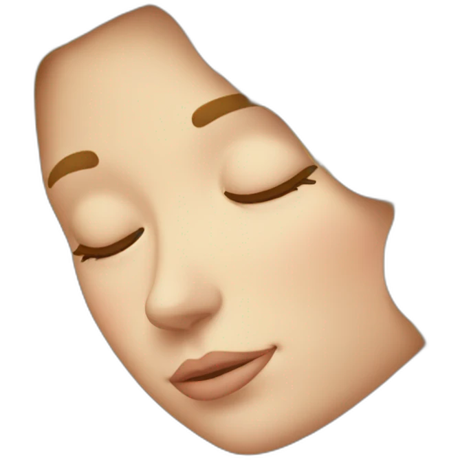 Sleeping blond girl emoji
