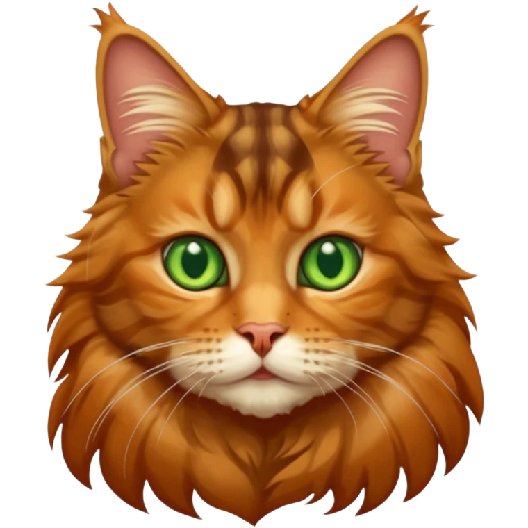 A Maine coon tabby cat emoji emoji