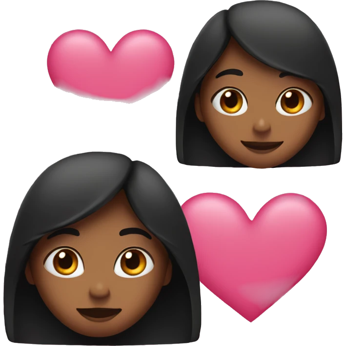 Half black and half opink heart emoji
