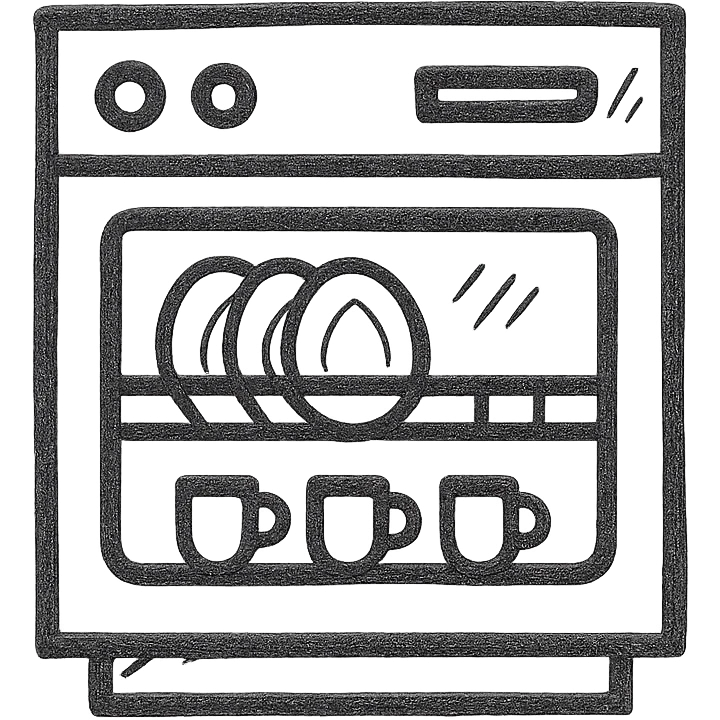 dishwasher hand drawn black outline icon emoji