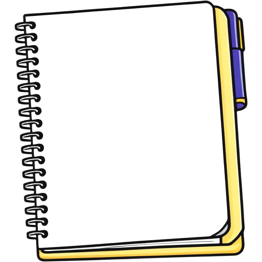 spiral notebook with MAKAR branding emoji